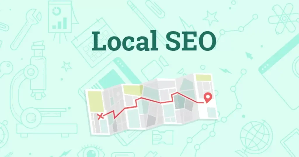 Local seo graphic of a paper map